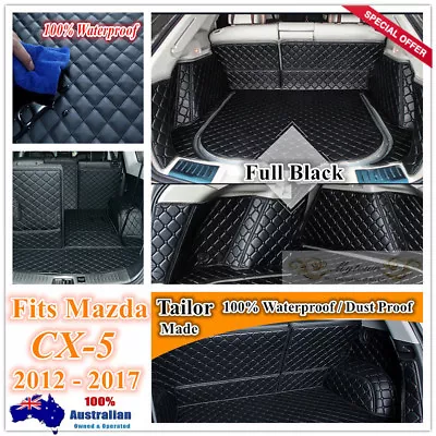 Custom Made Boot Cargo Mats Wheel Arches Cover Liner For Mazda CX5 12 - Feb 17 • $116.08