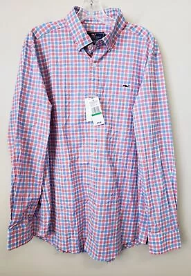 NWT Vineyard Vines Whale Shirt Bermuda Pink Men's Size L • $19.99