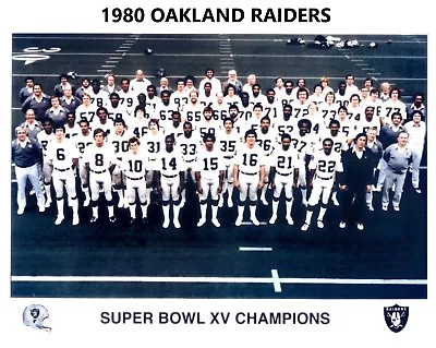 1980 Oakland Raiders 8x10 Team Photo Football Picture Nfl Sbxv Champs • $4.99