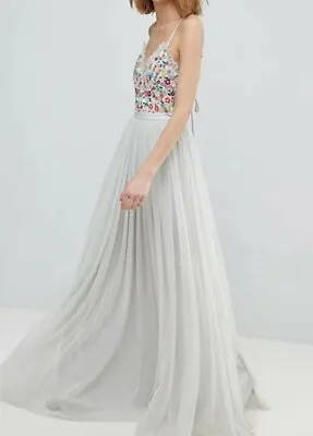 Needle And Thread Dress BNWT Lazy Daisy Bodice Tulle Maxi SIZE UK 14 • £125