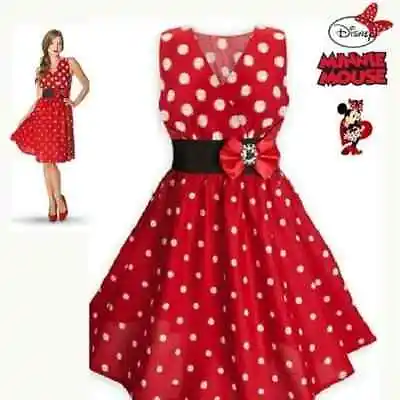 Disney Parks Minnie Mouse Red Polka Dot Dress XL Womens • $34.99