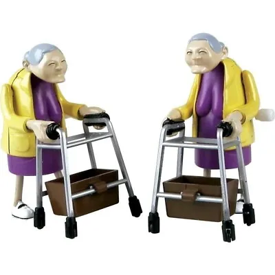 Clockwork Wind Up RACING GRANNIES Toy Novelty Office Granny Birthday Gift Box UK • £9.99