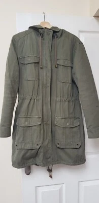 £18 • Buy Parka Coat From Next Khaki Size 12 With Detachable Faux Sheepskin Lining