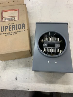 $150 • Buy Superior 100 Amp Meter Socket NEW OLD SOCK IN BOX