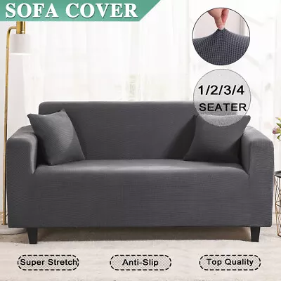 Sofa Cover Stretch Lounge Slipcover Protector L Shape Couch Cover 1 2 3 4 Seater • $14.99