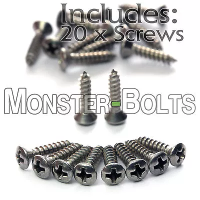 (20) Stainless Steel Pickguard Screws - For Fender Strat Tele Bass Guitar Ibanez • $5.57