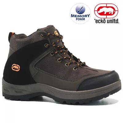 £14.95 • Buy Mens Hiking Boots Memory Foam Walking Ankle Winter Trail Trainers Shoes New Size