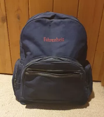 FAHRENHEIT Navy Canvas Backpack (medium Size). Unused! • £12.50