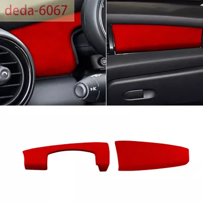 Suede Red Central Control Dashboard Trim For BMW Mini Cooper F55 F56 F57 2014-20 • $66.18