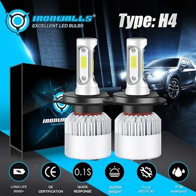 H4 LED Headlight Globes Bulbs Kit For Ford Ranger 2006-2014 PJ PK PX MK1 BT-50 • $29.99