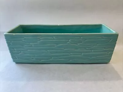 Vintage McCoy Esmond Pottery Aqua Turquoise Blue Window Box Planter 1960s RARE • $22