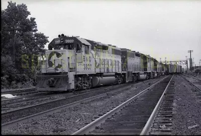 BO Baltimore & Ohio EMD GP38 Locomotive #3807 - Vintage Railroad Negative • $19.45