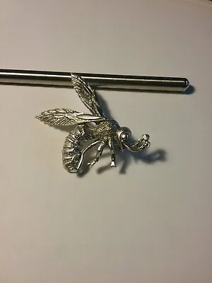 Sterling Vintage Bee Wasp Brooch Pin Hornet Insect • $39.99