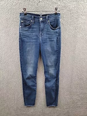 7 For All Mankind 25 High Waist Rise Skinny Ankle Gwenevere Jeans Medium Wash • $19.95