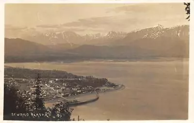 RPPC SEWARD AK Bird's-Eye View Alaska Ca 1910s Vintage Real Photo Postcard • $26.98