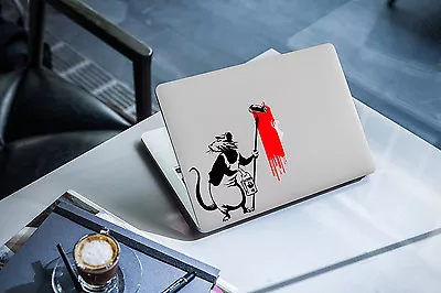 £5.39 • Buy Banksy Decal For Macbook Pro Sticker Vinyl Skin Air Funny 13 15 17 Rat Paint Fun