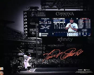 Miguel Cabrera Signed Tigers 16x20 3000 Hit Spotlight Photo - Beckett W Holo • $199