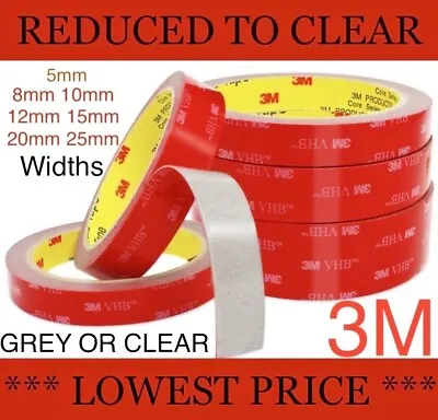 £26.49 • Buy 3M™ VHB™ Double Sided Tape Strong Heavy Duty Acrylic Sticky Pads Tape Adhesive 