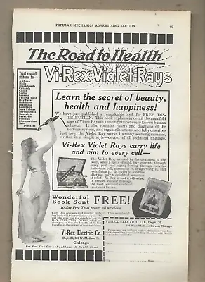 Vi-rex Electric Co. Quackery Medical Tools Secret Beauty Health Violet Rays .1 • $19.95