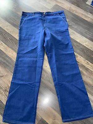 Pia Jeans Made In USA Scovill Mfg Co  LABEL Size 40x32  ( Actual Size 38) • $25.41