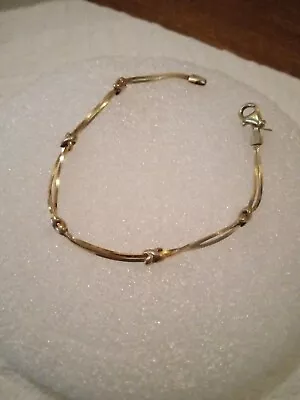 7 Inches Long VTG Dyadema Sterling Silver Bracelet 925 2 Strand With Xs • $10