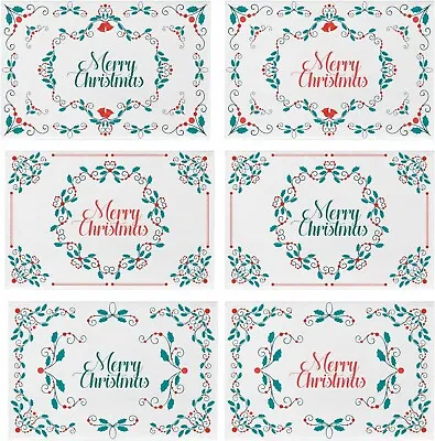 Christmas Placemats For Dining Table Holly Leaves Table Mats Winter Holiday Home • $9.99