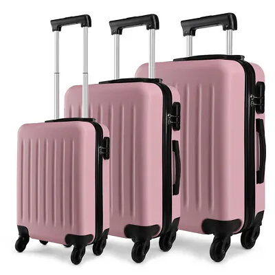 20/24/28 Travel Case Hard Shell Cabin 4 Wheels Spinner Trolley Luggage Suitcase  • £39.88