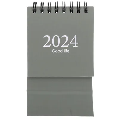 2024 Mini Desk Calendar Daily Planner Wirebound Standup Table Calendar • £4.49