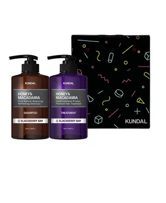 Kundal Honey & Macadamia Shampoo & Treatment 500ml Set Of 2 Blackberry Bay Scent • £45.78