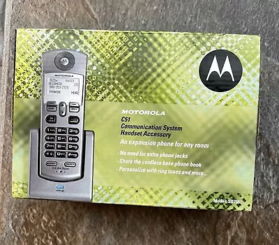 Motorola C51 Communication System Cordless Phone Handset And Base Model SD7501 • $16.95