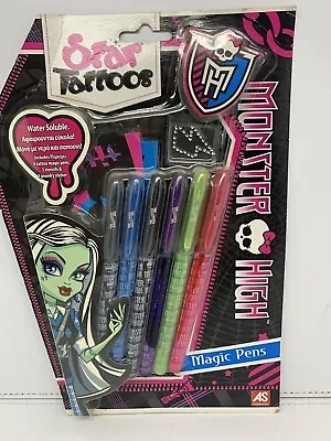 Monster High Star Tattoos Magic Pens W/ Pens Stencils And Jewelry Sticker NEW • $24.99