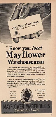 1948 Mayflower Moving: Warehouseman Vintage Print Ad • $7.50
