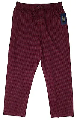 Polo Ralph Lauren Cotton Sleepwear Lounge Pants Mens L Red/Black Plaid  NWT • $34.95