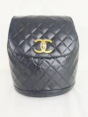 Vintage Chanel Leather Backpack • $3499