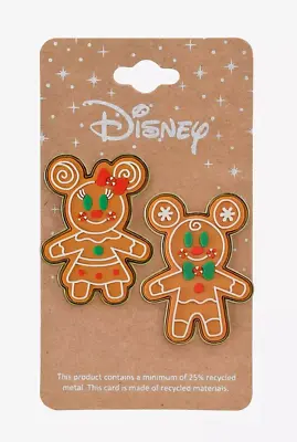 Disney Mickey & Minnie Mouse Gingerbread Pin Set - NEW • $27.85