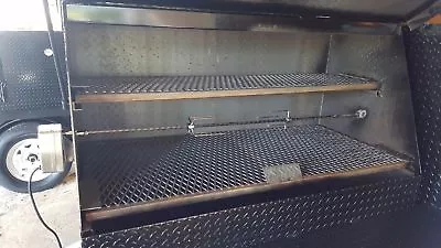 $7899 • Buy Rotisserie Mobile BBQ Smoker Grill Trailer Food Truck Concession Business Cooker