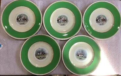 Fox Hunt Hunting Ambassador Ware Set Of 5 Dinner Plates • $48.99