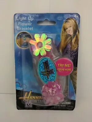 Disney Hannah Montana Light Up Flower Bracelet  Flashes Rainbow Colors PINK • $7.55