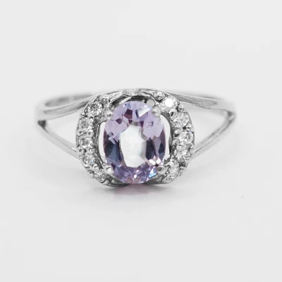 Exquisite Spinel Color Changing 925 Sterling Silver Handmade Christmas Ring • $15.04