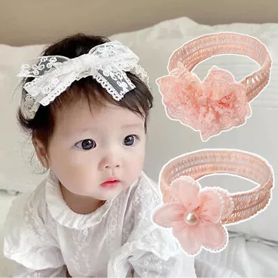Baby Lace Bow Headbands Elastic Bowknot Hair Band Girls Bow-knot Newborn Kids • $1.60