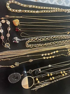 14 Vintage To Now Chain Necklaces Loft Ann Klien Avon Biags Chaps Lot • $8