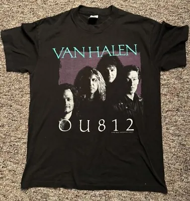 Vintage 1988 Van Halen OU812 Tour Black Cotton T-Shirt Size S-3XL For Fans • $15.99