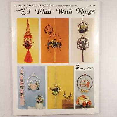 Craft Book A Flair With Rings Macrame Hangers Instruction Book #41001161 • $8.95