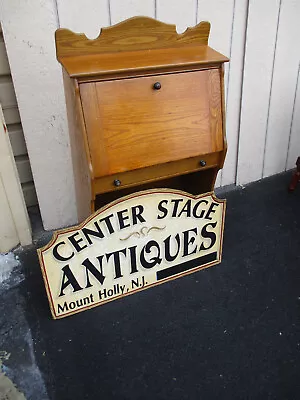 64108 Antique Victorian Oak Salesmans Sample Slant Front Desk. • $265