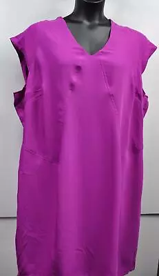 Worthington Woman Plus Size Dress  Russian Purple  Zipper Cap Sleeves Size 24W • $19.99