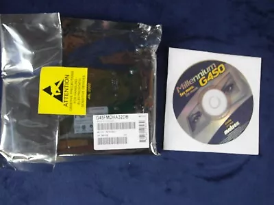 Matrox Millennium G450 PCI AGPx4 Dual Video Graphics Card G45FMDHA32DB  (NEW)VGA • $39.99