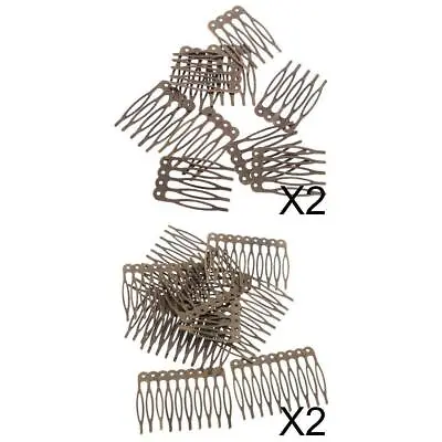 40 Pieces Retro Style Blank Metal Hair Comb For Bridal DIY Jewelry Findings • £10.43