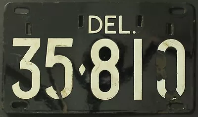 Original Vintage Delaware Porcelain License Plate # 35-810 • $99.99