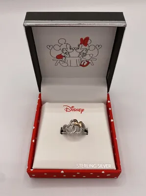 Mickey Minnie Mouse Sterling Silver Ring Heart Precious Metals  Size 5 New • $85