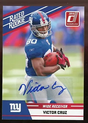 Victor Cruz 2010 Donruss Rated Rookie Auto Rookie #100 New York Giants • $47.99